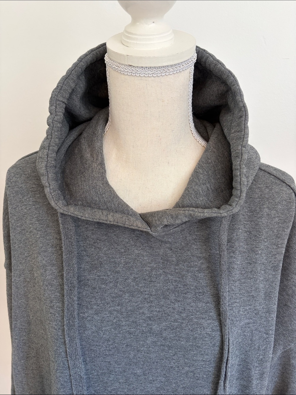 NAP Cozy Oversized Hooded Sweatshirt Dress - Charcoal Gray XXL - Picture 2 of 7